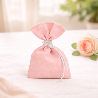 Μπομπονιέρα Πουγκί Baby Pink 370002_12x17